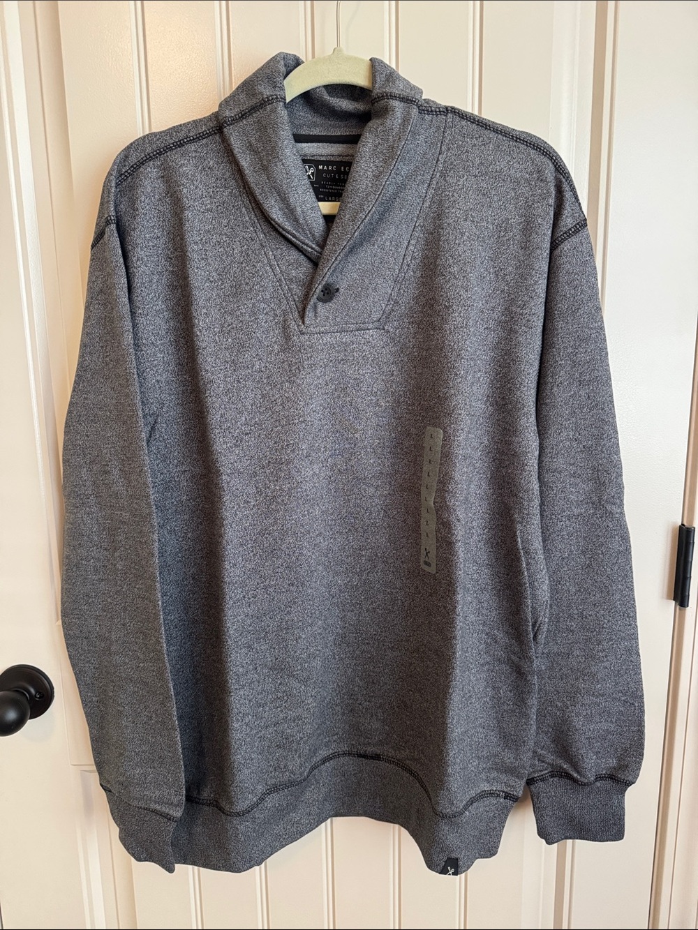 NWOT! Marc Ecko Men’s Gray Shawl-Collar Pullover